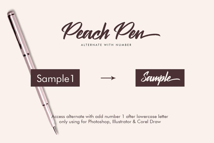 Peach Pen Regular Font preview